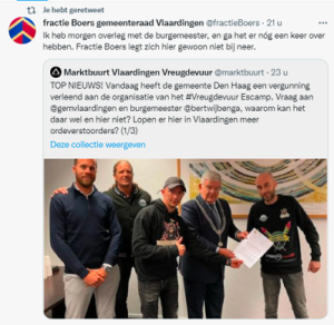 Fractie_Boers_nogmaals_strijd_aan voor de vreugdevuren vlaardingen