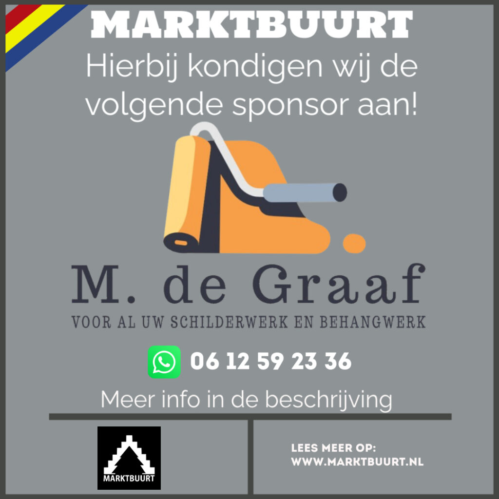 Marktbuurt Sponsor MdeGraaf Schilderwerk & Behangwerk