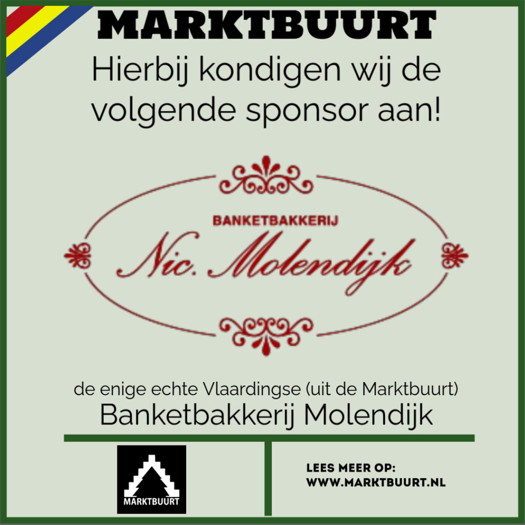 Banketbakkerij Nico Molendijk Sponsort Marktbuurt