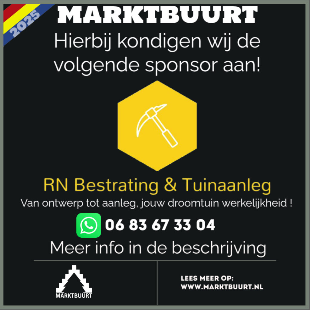 Marktbuurt Sponsor RN Bestrating en Tuinaanleg 2025