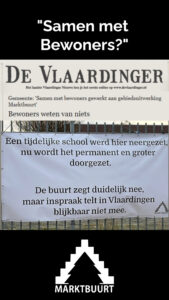 Marktbuurt - Bewoners weten van niks - School Broekweg