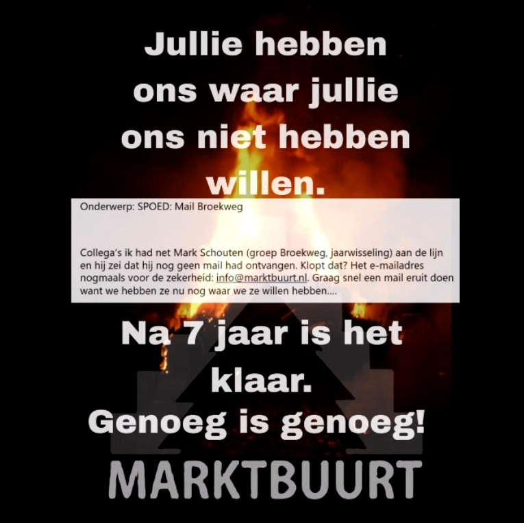 Marktbuurt gaat op zwart