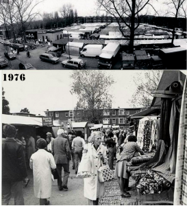 Marktbuurt oude weekmarkt Vlaardingen 1976